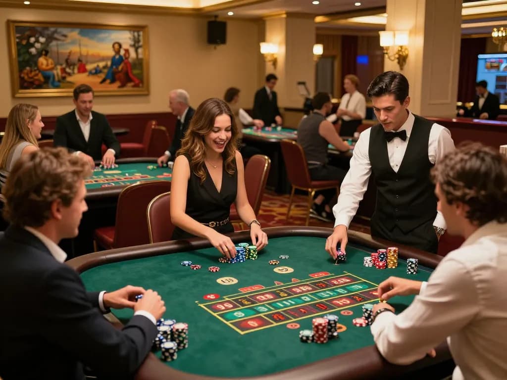 Experience thrilling roulette gameplay on the casino floor at TT88