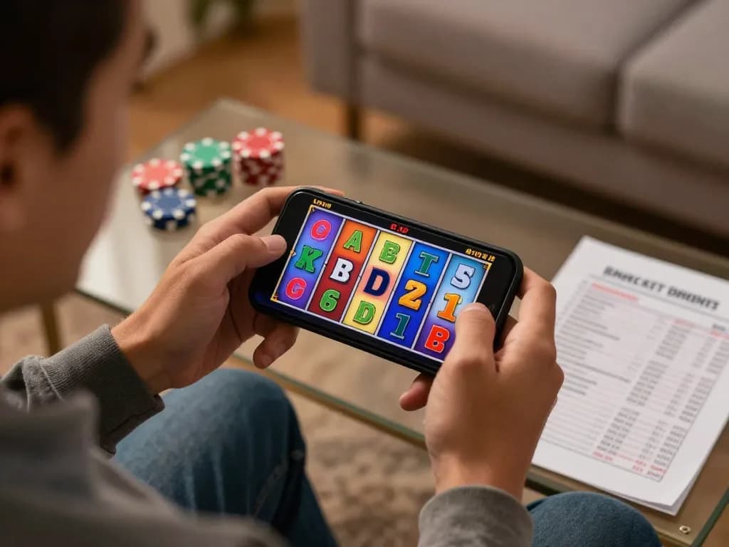 Experience FAFA828 with strategic online slot gameplay on a mobile device, emphasizing bankroll management and fun.