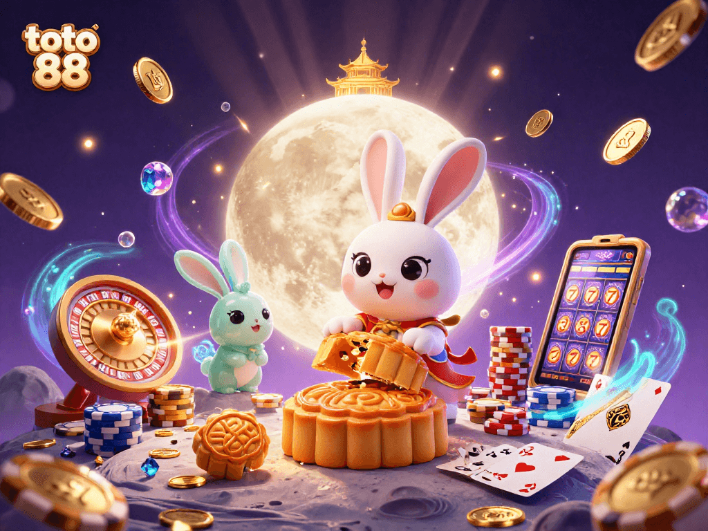 Play the exciting toto 88 slot games with vibrant casino elements and characters.