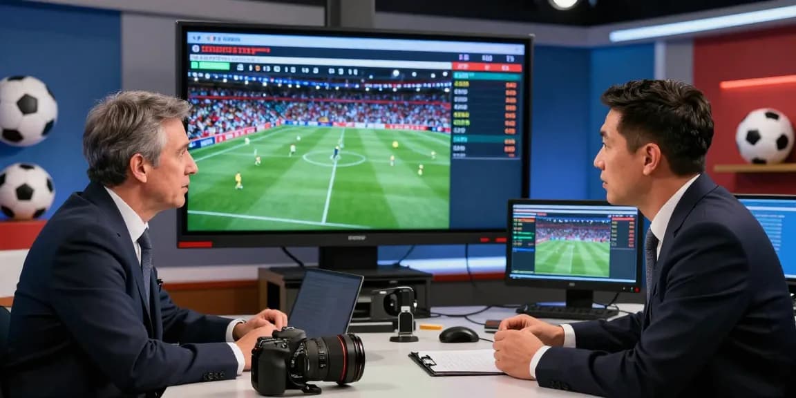 Soccer betting analysis at soikeonhacai.com.co with analysts reviewing stats and odds.