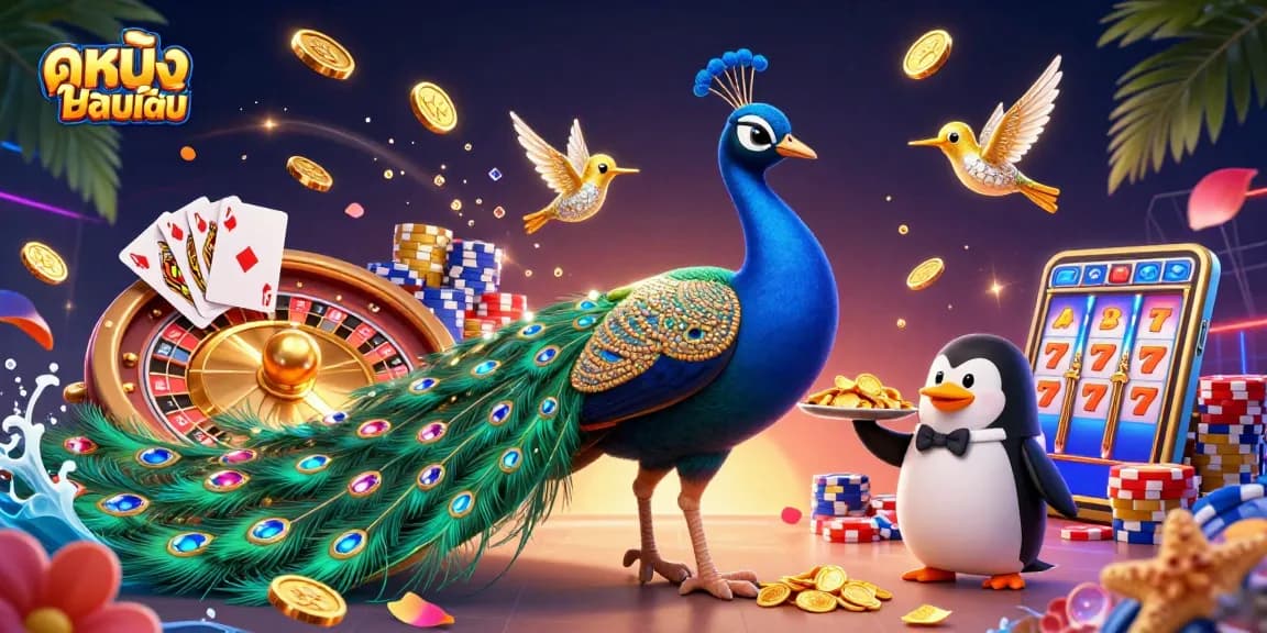 Play exciting casino games with ดูหนังออนไลน์ imagery featuring dynamic elements of gaming and entertainment