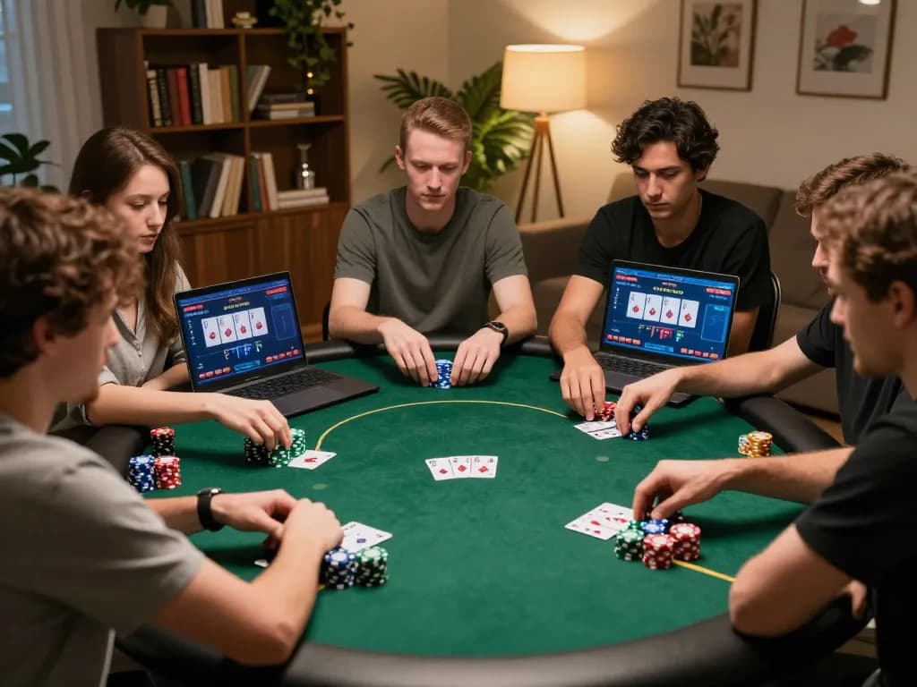Engaged players at a Jilipinas online poker game demonstrating strategic gameplay.