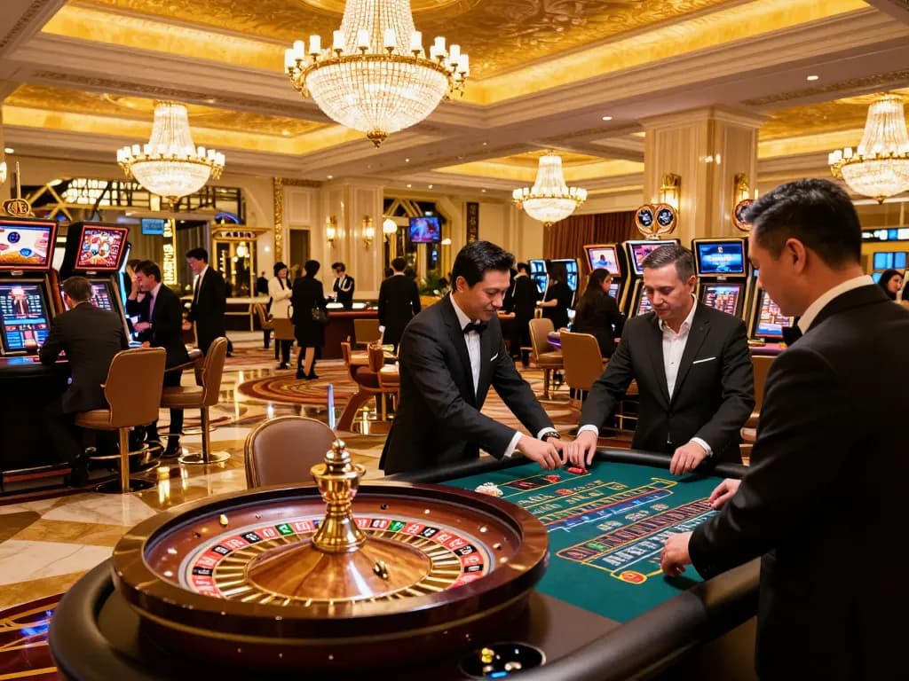 Discover exciting gameplay at LuckyIndex’s vibrant casino lobby with roulette action