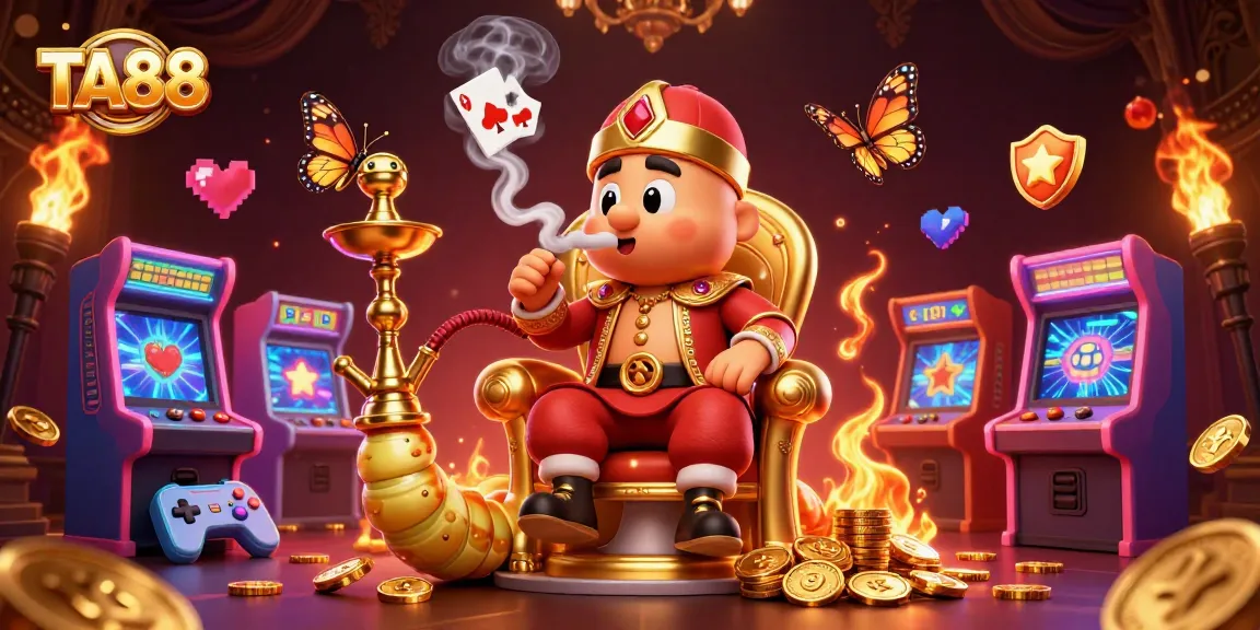 Engage in thrilling TA88 gameplay amidst vibrant casino elements and characters.
