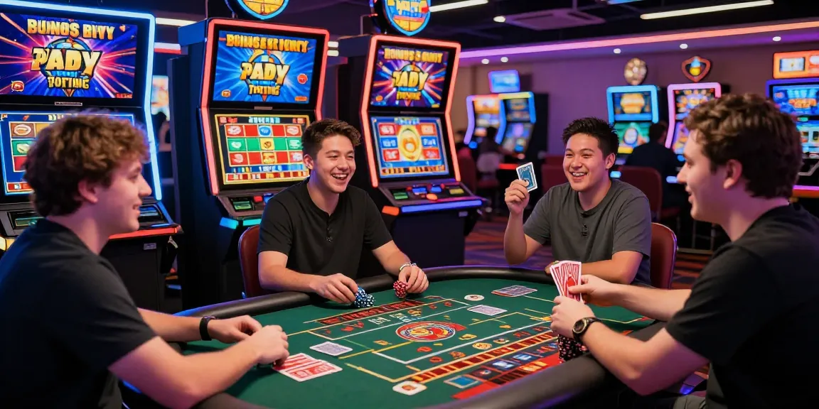 Players enjoying Bonus Buy slots at https://eliotsociety.org.uk/ in vibrant casino atmosphere, showcasing excitement and engagement.
