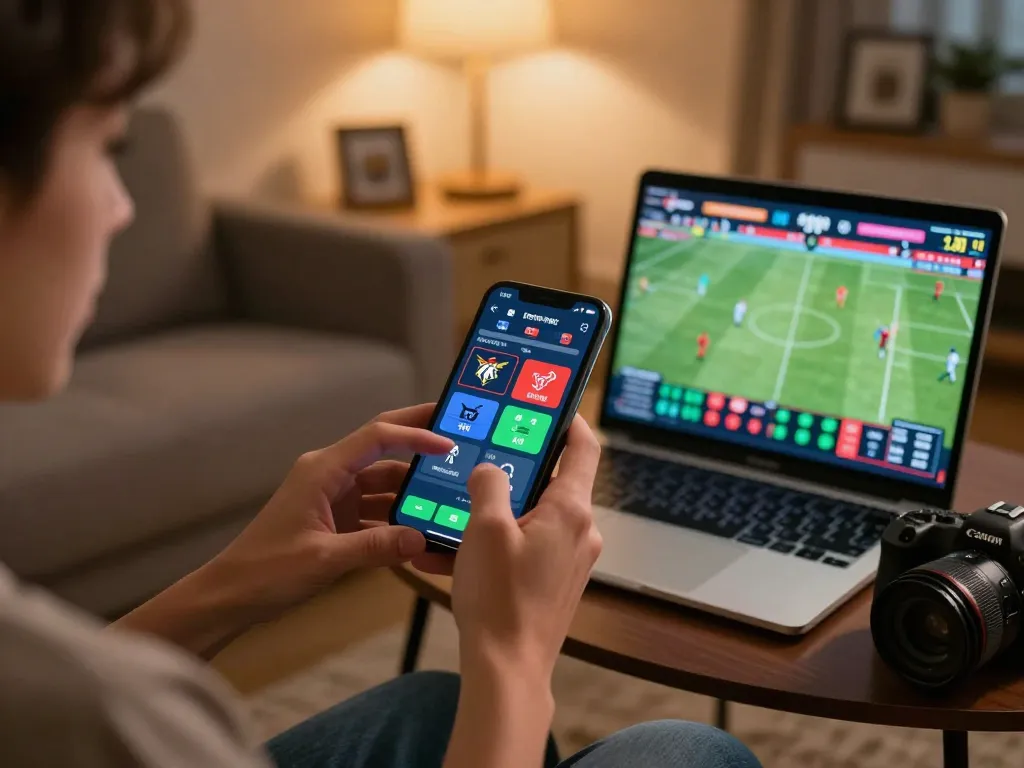Place strategic bets with net88 on your smartphone in a cozy sports setting.