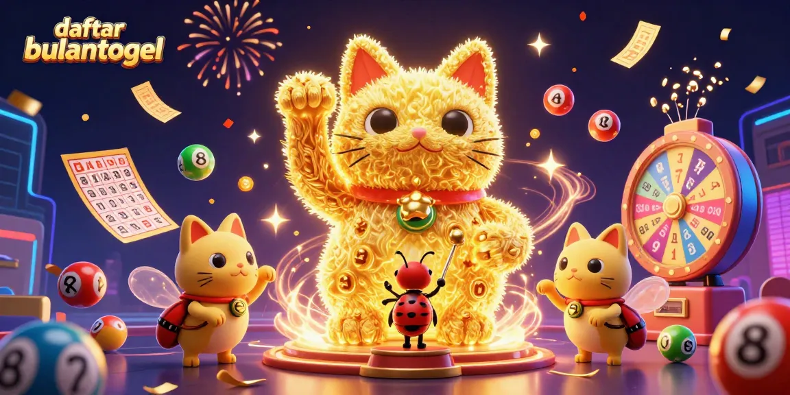 daftar bulantogel menarik perhatian dengan kucing keberuntungan berbentuk kupu-kupu, bola lotere, dan kartu bingo.