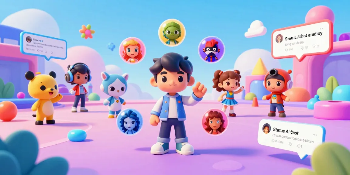 Engaging interactive scene in Status AI showcasing vibrant character creation and fandom interactions.