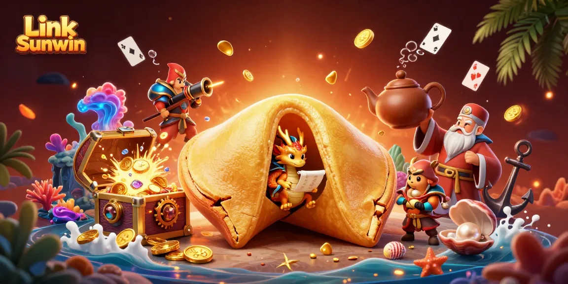 Win big at Link Sunwin with vibrant casino-themed characters and golden treasures.