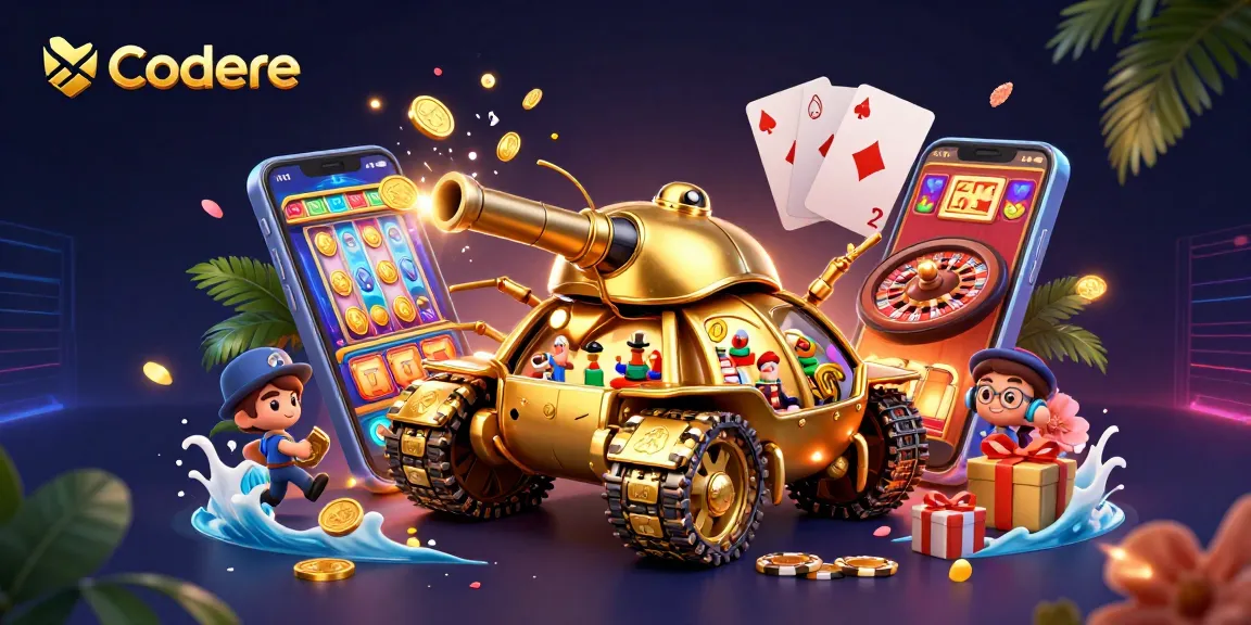 Enjoy the vibrant and dynamic gambling experience at Codere with casino-themed elements and a colorful design.