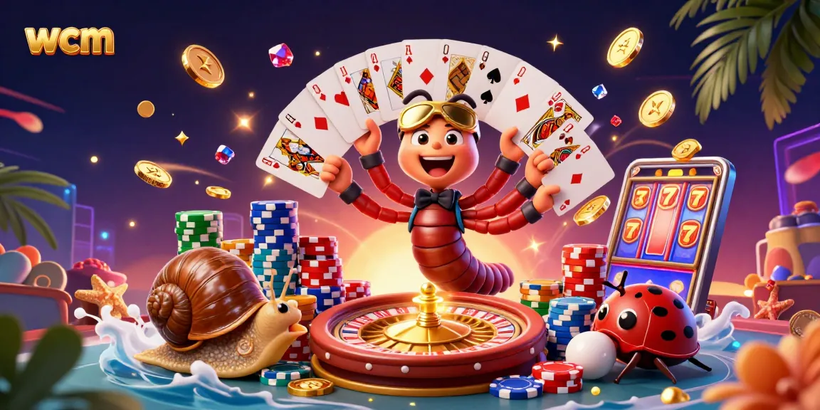 Win big at wcm with a thrilling 3D casino scene featuring fun character dealers.