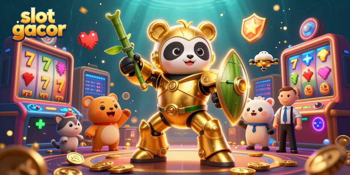 Spin exciting slot gacor games with our dynamic illustrated scene featuring vibrant playful characters!