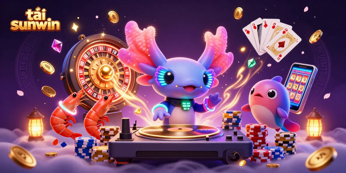 Join the excitement with tải sunwin, featuring vibrant characters and captivating casino elements in a dynamic scene.