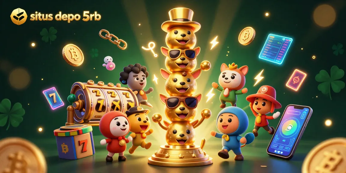 Experience thrilling gameplay in situs depo 5rb with vibrant slot reels and unique casino symbols.