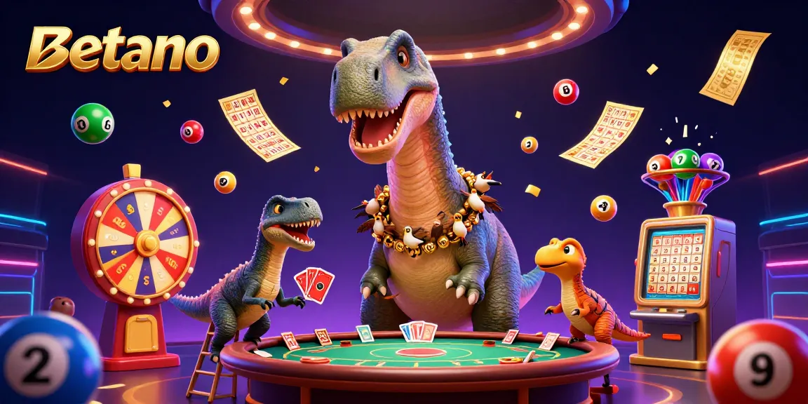 Engage with thrilling action at Betano's dynamic lottery scene with colorful elements and characters.