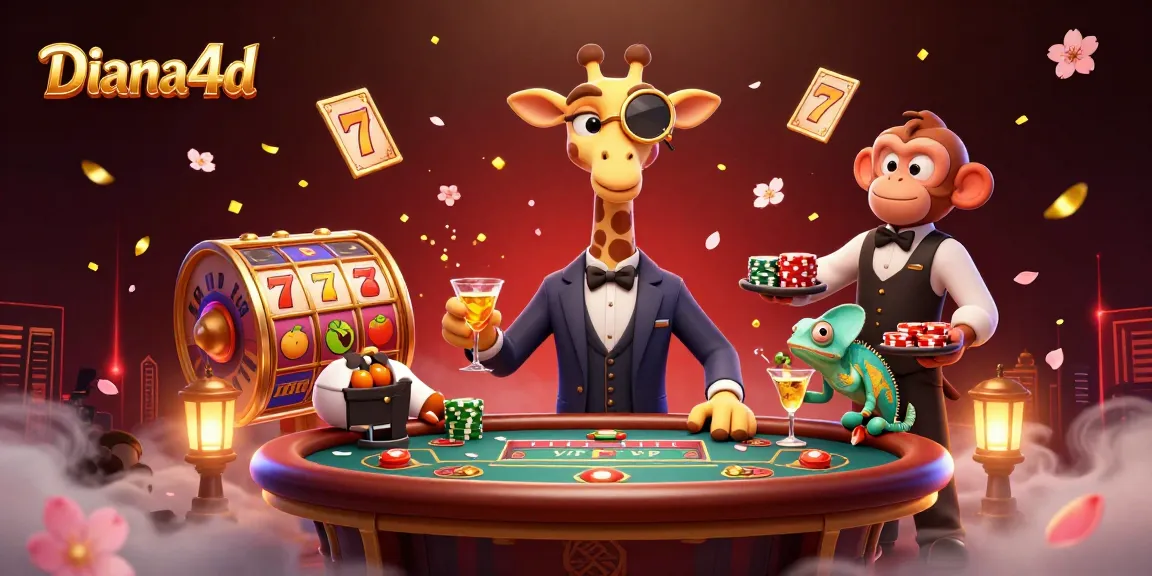 Experience the thrill of gameplay with Diana4d featuring slots, vibrant characters, and energetic casino elements.