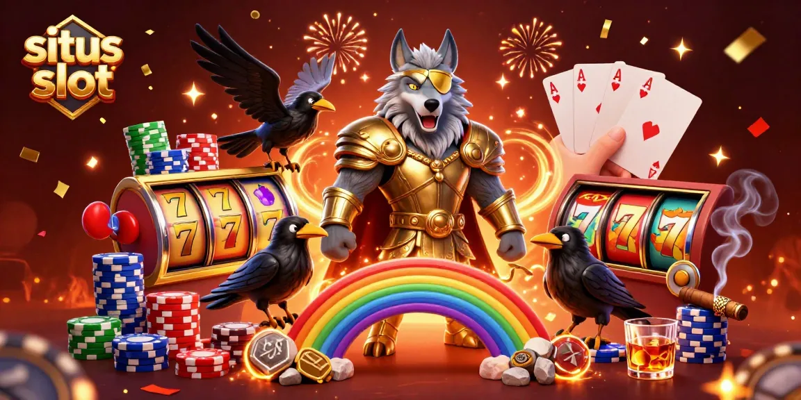 Situs slot gacor menampilkan karakter mitologi di depan saluran chip kasino dengan efek menarik.