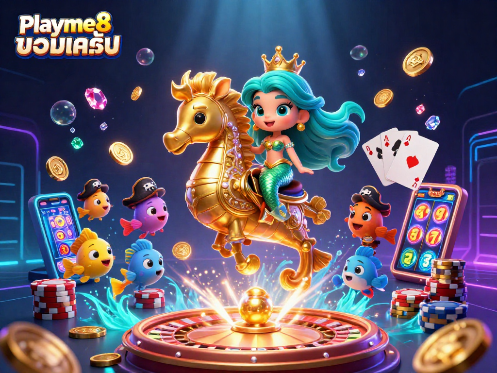 เล่น Playme8 บอลสเต็ป กับเจ้าหญิงเงือกในคาสิโนใต้ทะเลที่เต็มไปด้วยโชคลาภ