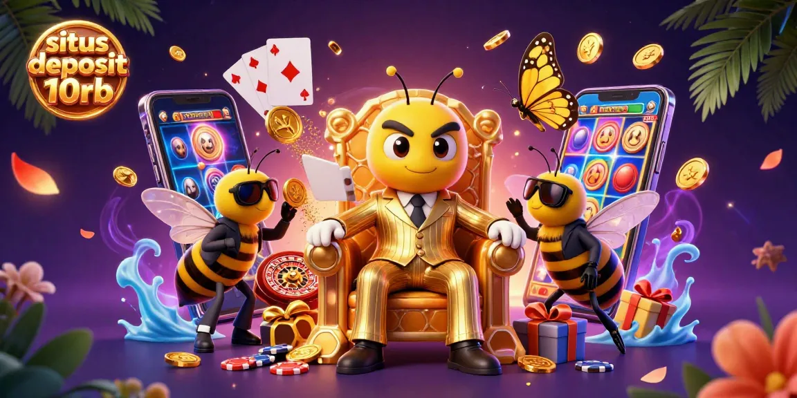 Engage in exciting adventures with situs deposit 10rb in this vibrant casino illustration.