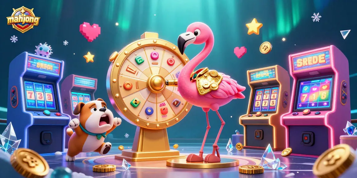 Spin and win with mahjong-themed casino elements in a vibrant 3D illustration showcasing excitement