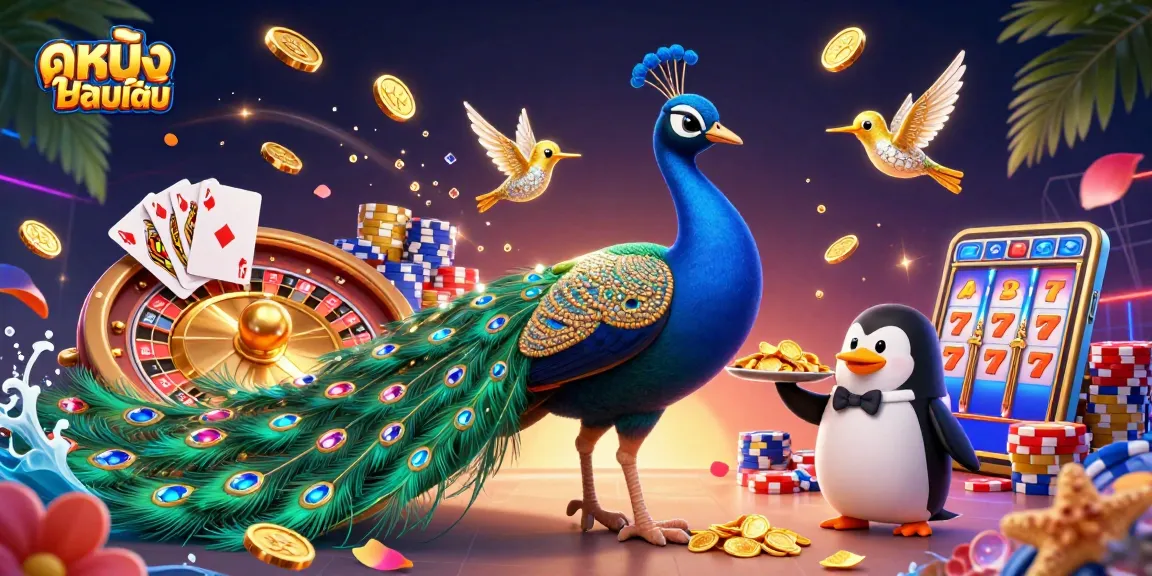Play exciting casino games with ดูหนังออนไลน์ imagery featuring dynamic elements of gaming and entertainment