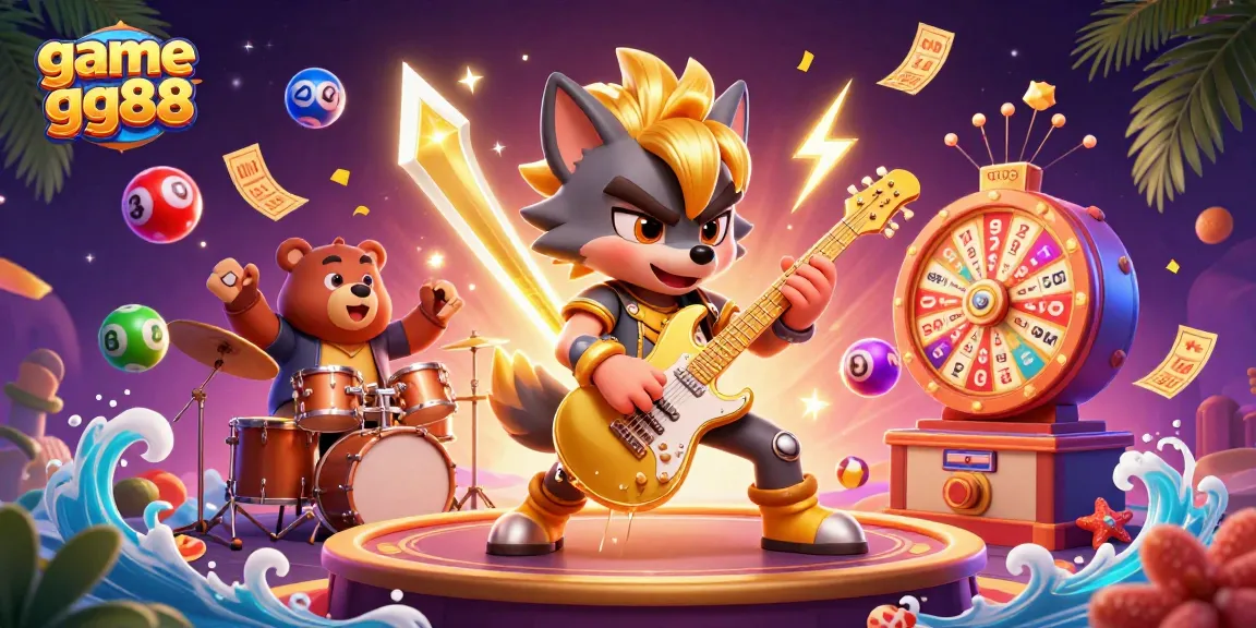 Engage in vibrant gameplay at game gg88 with energetic characters and dynamic lottery elements.