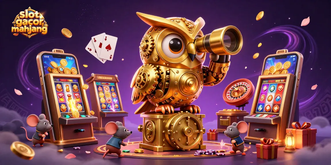 Experience the excitement of slot gacor mahjong with vibrant elements and characters in a packed casino scene.