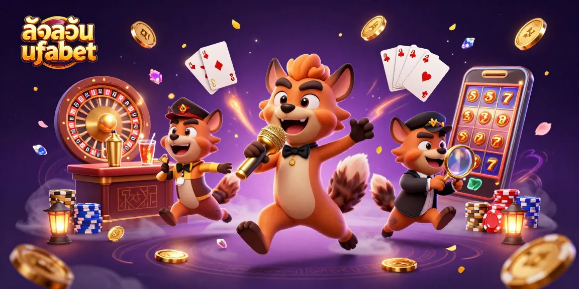 Experience the adventure of ล็อคอิน ufabet with energetic hyenas in a vibrant casino environment.