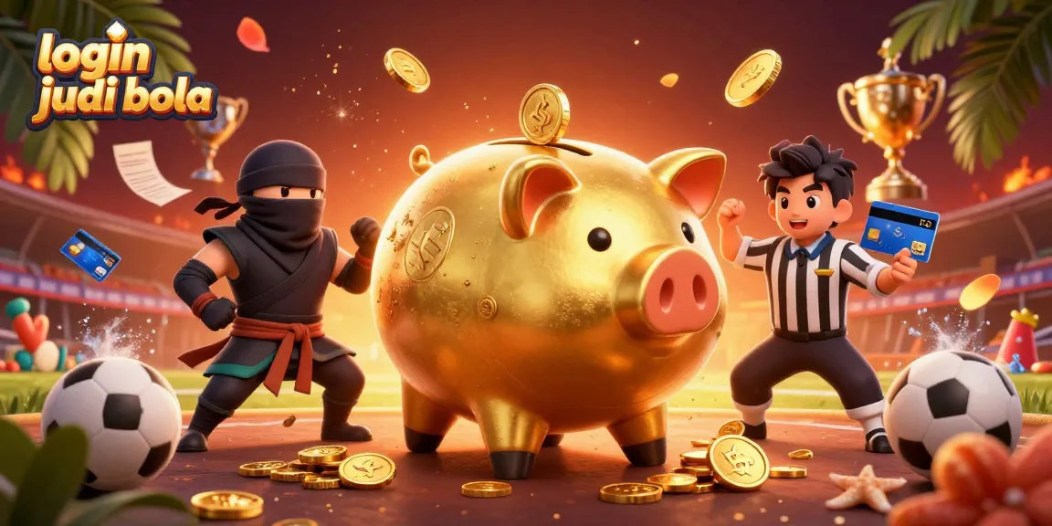 Engage with login judi bola featuring a dynamic scene of a sumo wrestler and ninja in lively betting action.