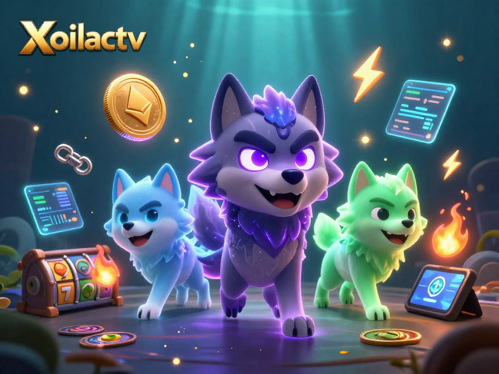Xoilactv enhances gaming experience with dynamic ghostly wolves and vibrant slot reels.