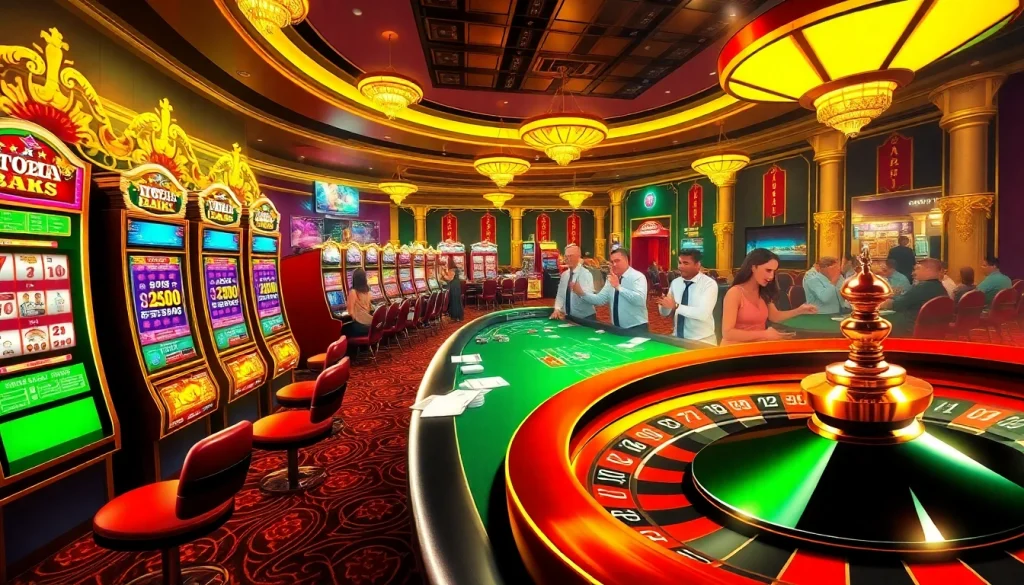 Experience the excitement of gaming at https://kkwin.diy/ with lively poker tables and vibrant casino elements.