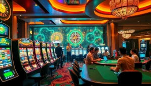 Experience the excitement of slot gacor hari ini with players enjoying vibrant casino games.