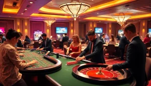 에볼루션 라이브 카지노의 다양한 테이블 게임을 즐기는 사용자와 딜러의 역동적인 모습