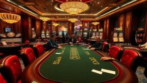 Experience the excitement of Luck8 at a luxurious casino table with vibrant games and thrilling interactions.